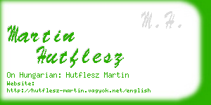 martin hutflesz business card